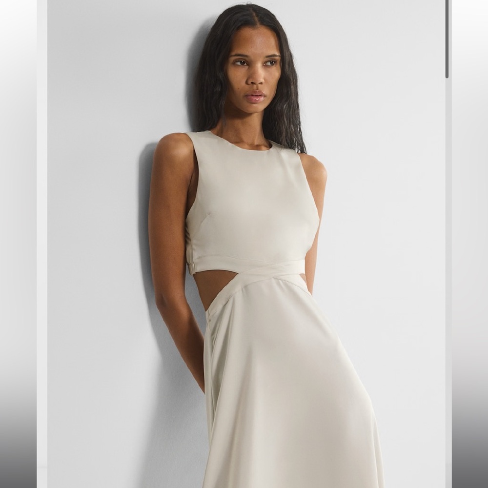 Brand new with tags Babaton cella dress size small matte pearl